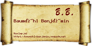 Baumöhl Benjámin névjegykártya